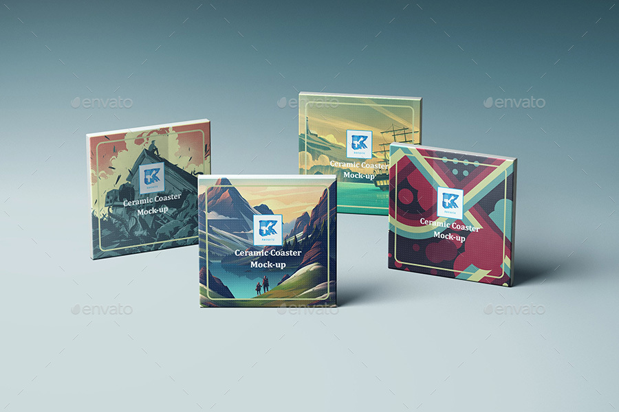 Ceramic Coaster Mockup v2, Graphics GraphicRiver